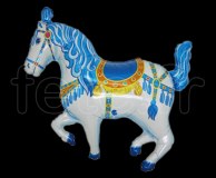 1 Ballon - Mylar - Forme - Licence - Ø 60/70cm CHEVAL_CIRQUE_BLEU 