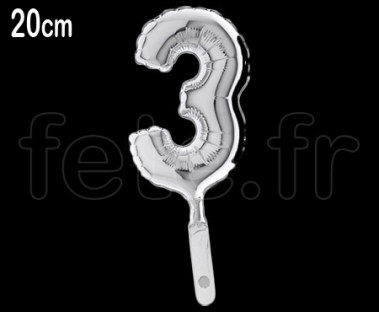 Ballon - Aluminium - - Chiffre - 20cm