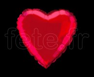 Ballon - Mylar - Coeur - Brillant - Uni - 45cm ROUGE 