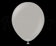 100 Ballons- Latex - Unis - Mat - Ø30cm KALISAN GRIS 