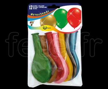 12 Ballons - Latex - Fantaisie - Ø24cm 