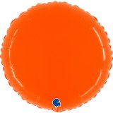 Ballon - Polymère - Rond - Brillant - Uni - 45cm ORANGE 