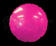 Ballon - Mylar - Rond - Brillant - Uni - Ø 75cm FUSHIA