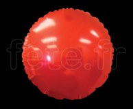 Ballon - Mylar - Rond - Brillant - Uni - Ø 75cm ROUGE