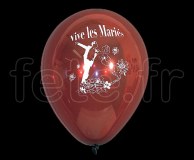 Ballon - Latex - Fantaisie - Ø30cm - (Bordeaux) VIVE-LES-MARIES 