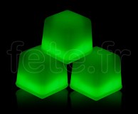 Glacon - Cube - Fluo - 3 X 3 X 3cm - VERT