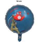 1 Ballon - Mylar - Rond - Licence - Ø 45cm JO_PARIS_2024_Bleu 